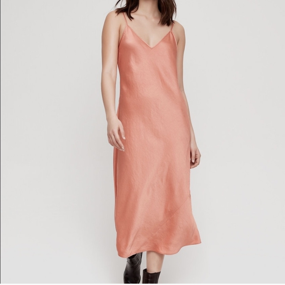 ARITZIA WILFRED Christine Dress Only Satin Slip Midi XS